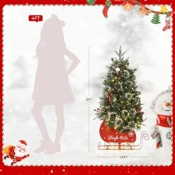 Homfan Pre-installed Lighted Christmas Tree, Snowflake Christmas Tree, Sleigh Base, Artificial Christmas Tree For Home Decoration 10 Homfan Pre-installed Lighted Christmas Tree, Snowflake Christmas Tree, Sleigh Base, Artificial Christmas Tree For Home Decoration -Northlight Sale GUEST 70f3aea2 e74c 4c02 8fa8 95eb7bde03b4