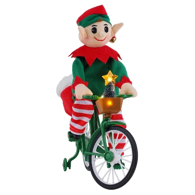 Mr. Christmas Animated LED Cycling Elf Musical Christmas Decoration, 11.5" 3 Mr. Christmas Animated LED Cycling Elf Musical Christmas Decoration, 11.5"