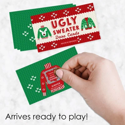 Big Dot Of Happiness Ugly Sweater - Holiday And Christmas Party Game Scratch Off Dare Cards - 22 Count 3 Big Dot Of Happiness Ugly Sweater - Holiday And Christmas Party Game Scratch Off Dare Cards - 22 Count