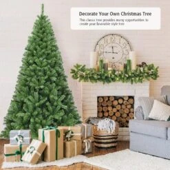 Artificial Christmas Tree, Unlit Full Classic Spruce Xmas Tree With 1450 PVC Branch Tips, Easy To Assemble With Hinge, Metal Foldable Base -Northlight Sale GUEST 73182beb 072a 4f5c 9e66 881a420d537e