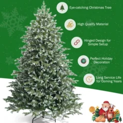 Costway 7ft Artificial Christmas Spruce Hinged Tree W/ 1260 Mixed PE & PVC Tips -Northlight Sale GUEST 7383b6e1 6b5e 4b10 b1d9 182892335be5