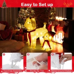 Tangkula 2-Piece Christmas Lighted Dogs 3D Xmas Light-up Cute Poodle With 60 LED Lights Red Scarves Zip Ties & Ground Stakes 17 Tangkula 2-Piece Christmas Lighted Dogs 3D Xmas Light-up Cute Poodle With 60 LED Lights Red Scarves Zip Ties & Ground Stakes -Northlight Sale GUEST 75dce3d0 2b4c 4198 afcf 46a4ab5a75f7