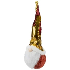 Northlight Santa Gnome Head With Sequined Jingle Bell Hat Christmas Decoration - 20" - Gold And Red -Northlight Sale GUEST 763cc1fc 4f70 4e1a b563 98a4b9f30365