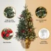 Homhougo 3FT 2-Pack Tabletop Flocked Christmas Trees With Cloth Bag Base, Small Decor For Office Or Entry -Northlight Sale GUEST 772ea2c9 3b37 499a 807b 3006e70687f8