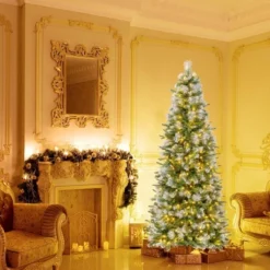 Costway 6/7.5/9 FT Pre-Lit Artificial Christmas Tree With 580/820/1228 Frosted Tips 470 LED Lights -Northlight Sale GUEST 778149f9 81b9 4637 b2d2 478156ba1d04