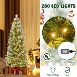 Costway 6/7.5/9 FT Pre-Lit Artificial Christmas Tree With 580/820/1228 Frosted Tips 470 LED Lights -Northlight Sale GUEST 783ec1d7 158b 4c6c 8562 773da777e4cf