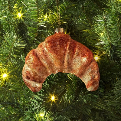 Christmas Glass Croissant Ornament - Wondershop™ 3 Christmas Glass Croissant Ornament - Wondershop™
