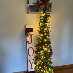 Northlight Pre-Lit Pencil Northern Balsam Fir Artificial Christmas Tree - 6' - Warm Clear LED Lights -Northlight Sale GUEST 7b965d35 2e9e 495b 8b63 2f90e3a27b60