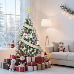 4.5/6/7.5/9ft Pre-Lit Artificial Christmas Tree With Pinecones, Warm White Lights, Hinged Branches, PVC Fir Tips, Easy Assembly 16 4.5/6/7.5/9ft Pre-Lit Artificial Christmas Tree With Pinecones, Warm White Lights, Hinged Branches, PVC Fir Tips, Easy Assembly -Northlight Sale GUEST 7c78fb03 5e07 4225 a083 8f566db9c757