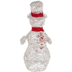 Northlight Lighted Glittered Rattan Snowman Outdoor Christmas Decoration - 28" - Clear Lights -Northlight Sale GUEST 7d952eb8 78c6 4431 8098 eafea656e8f7