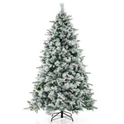 Costway 6/7 FT Pre-Lit Flocked Christmas Tree Hinged Xmas Decoration With 250/300 LED Lights -Northlight Sale GUEST 7e10b6b7 27a9 4c8f 97f2 e7ec0a2d01a2