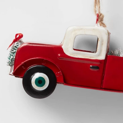 Christmas Truck Ornament Red - Wondershop™: Metal, Indoor, 2.25" Height: Metal, Indoor, 2.25" Height 4 Christmas Truck Ornament Red - Wondershop™: Metal, Indoor, 2.25" Height: Metal, Indoor, 2.25" Height - Image 2