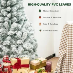 Costway 4.5ft Pre-Lit Premium Snow Flocked Hinged Artificial Christmas Tree W/150 Lights -Northlight Sale GUEST 83dee46f e4cc 4a0b 93e0 adfcabdc6df6