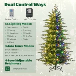 Costway 6/7.5/9 FT Artificial Christmas Tree With 714/1162/1770 Branch Tips 260/280/560 LED Lights 3 Timers Remote -Northlight Sale GUEST 85413ebb c5e3 4510 bd28 0c1ab8ea8694