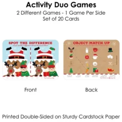 Big Dot Of Happiness Jolly Santa Claus - 2-in-1 Christmas Party Cards - Activity Duo Games - Set Of 20 -Northlight Sale GUEST 86eafe49 a77c 4599 ab14 1f9b5669b505