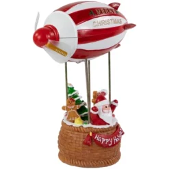 Northlight Musical And Animated Blimp And Santa Christmas Decoration - 8.5" - Red And White -Northlight Sale GUEST 871e3a26 3241 45be bcb1 308104acd6ca