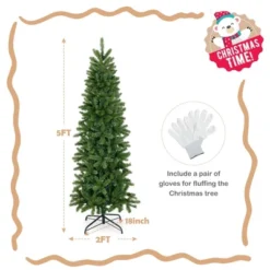 Costway 5FT Pre-Lit Hinged Artificial Christmas Tree With 390 Tips & 180 Multicolor Lights -Northlight Sale GUEST 88f8119f af1b 4d25 aabf 04a567693dbb