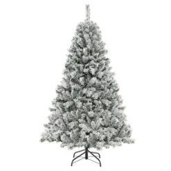 Costway 6 FT/7FT/8FT Pre-Lit Christmas Tree 3-Minute Quick Shape Flocked Decor With 300/450/600 LED Lights -Northlight Sale GUEST 8a62ccdd 3a6f 4f8a bd25 727808168605