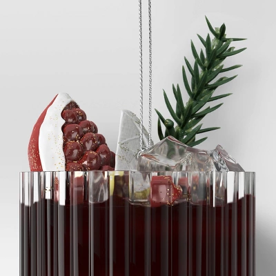Christmas Glass Mulled Wine Cocktail Ornament - Wondershop™ 4 Christmas Glass Mulled Wine Cocktail Ornament - Wondershop™ - Image 2
