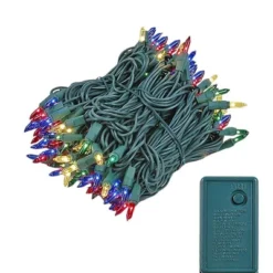 Novelty Lights 46.5 Feet 140 Light Incandescent Chasing Christmas String, 16 Function Controller On Green Wire, UL Listed -Northlight Sale GUEST 8b265148 52fe 4201 b757 af387dfb9822