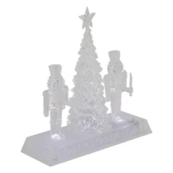 Northlight LED Lighted Icy Crystal Nutcracker And Christmas Tree Decoration - 9" - White Lights -Northlight Sale GUEST 8f5ca650 a627 430d ab9c 548c2a44fa66