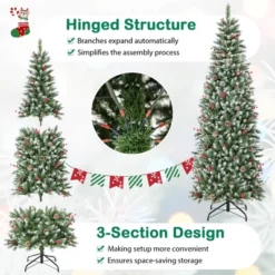 Costway 7 FT Pre-Lit Artificial Christmas Tree With 818 Snowy Branch Tips 350 LED Lights 16 Costway 7 FT Pre-Lit Artificial Christmas Tree With 818 Snowy Branch Tips 350 LED Lights -Northlight Sale GUEST 91ba917f 26d6 4a7b 981e 1ba1835f4b90