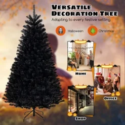 Costway 6/7/8 FT Halloween Tree Artificial Decoration Tree With 758/1040/1408 Branch Tips 6 Lighting Modes -Northlight Sale GUEST 922d03a3 5d99 4b66 8ac3 1721f762dd1b