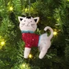 4" Christmas Sweater Cat Ornament - Wondershop™