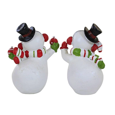 Transpac 6.25 In Happy Snowman Christmas Figurine Set , Christmas Decor Christmas Candy Cane Coal Buttons (2PC) 3 Transpac 6.25 In Happy Snowman Christmas Figurine Set , Christmas Decor Christmas Candy Cane Coal Buttons (2PC)