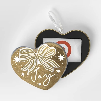 Christmas Wrap Essentials Gold Heart Joy Gift Card Tin - Wondershop™ 4 Christmas Wrap Essentials Gold Heart Joy Gift Card Tin - Wondershop™ - Image 2