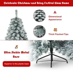 Costway 7.5 Ft Snow Flocked Artificial Christmas Tree Hinged Alaskan Pine Tree Holiday -Northlight Sale GUEST 950bb2a8 323d 4a99 a317 7230ff784fd7