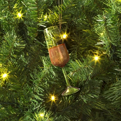 4.5" Christmas Glass Champagne Ornament - Wondershop™ 3 4.5" Christmas Glass Champagne Ornament - Wondershop™