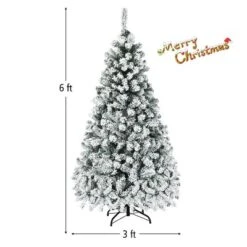 Costway 6ft/7.5ft/9ft Pre-Lit Premium Snow Flocked Hinged Artificial Christmas Tree With 250 Lights/450 Light/550 Lights -Northlight Sale GUEST 982c96c7 5abc 420d b431 16f1ed5bca67