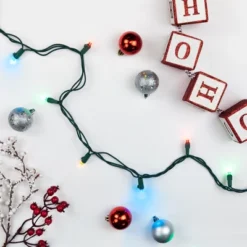 Northlight 100ct Wide Angle LED String Lights Multi-Color - 33' Green Wire