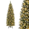 Costway 6FT/9FT Pre-Lit Christmas Tree Hinged Slim Pencil Xmas With 250/500 LED Lights 2 Costway 6FT/9FT Pre-Lit Christmas Tree Hinged Slim Pencil Xmas With 250/500 LED Lights -Northlight Sale GUEST 99087511 7688 4bf6 88f9 65895208fa2e
