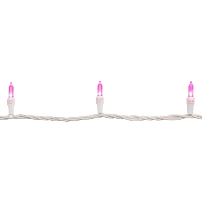 Northlight 50 LED Pink Mini Christmas Lights - 16.25 Ft White Wire 6 Northlight 50 LED Pink Mini Christmas Lights - 16.25 Ft White Wire - Image 4