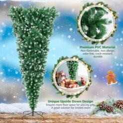 Costway 7.5FT Pre-Lit Snowy Upside Down Christmas Tree 1100 Tips W/ 400 Lights & 8 Modes -Northlight Sale GUEST 9d15d88c 27f7 4776 b1f1 90e473f1cf08