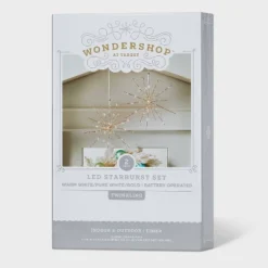 2pc 12" LED Twinkling Starburst Christmas Novelty Sculpture Light White With Gold Wire - Wondershop™ -Northlight Sale GUEST 9e355372 5f86 4827 a9eb 2b78d2e58bd6