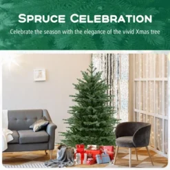 Costway 5 FT Artificial Christmas Tree With 1426 Lush PVC & PE Tips 200 LED Lights -Northlight Sale GUEST 9ee22deb 827d 4a46 bb1f e02b526e6fc5