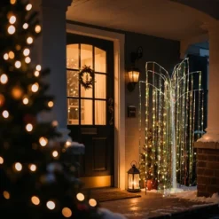 LuxenHome 6Ft White Willow Artificial Tree With 10 Pre-Lit Branches Multicolored -Northlight Sale GUEST 9f063544 158a 4bd7 bb75 d402eea4e729