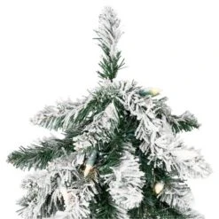 Northlight Pre-Lit Pencil Flocked Alpine Artificial Christmas Tree - 5' - Clear Lights -Northlight Sale GUEST a1bd9b10 944d 44eb bc1b b12797e765c3