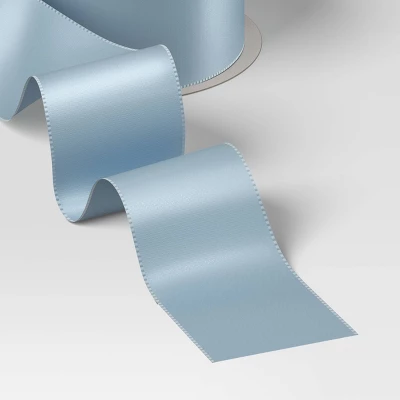 36' Christmas Premium Satin Ribbon Light Blue - Wondershop™ 3 36' Christmas Premium Satin Ribbon Light Blue - Wondershop™ - Image 2