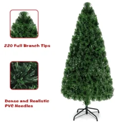 Costway 6Ft Pre-Lit Fiber Optic PVC Christmas Tree Metal Holiday -Northlight Sale GUEST a3a1260d 1d2f 42f0 8160 5ad5cee0ed32
