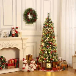 6FT Potted Christmas Tree With 140 Warm LED Lights – Artificial Outdoor Decor For Front Door, Porch, Includes Light Box, Pencil Tree -Northlight Sale GUEST a3d85843 740e 4186 bc31 4ed54a9d316b