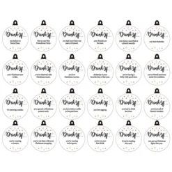 Big Dot Of Happiness Drink If Game - Red And Gold Friendsmas - Friends Christmas Party Game - 24 Count