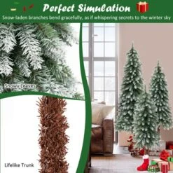 Costway Pre-Lit Christmas Tree Set Of 3 Slim Artificial Lighted Xmas Decoration 3/4/5 FT -Northlight Sale GUEST a6bb1b06 2b49 43c8 a7f7 54c569d8f975