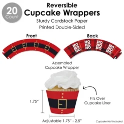 Big Dot Of Happiness Jolly Santa Claus - Christmas Party Favors And Cupcake Kit - Fabulous Favor Party Pack - 100 Pieces -Northlight Sale GUEST a7682289 4b66 4737 ac15 0256a2e64338