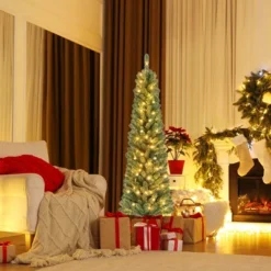 Costway 5/6/7/8 FT Pencil Christmas Tree With 295/392/523/671 Memory Wire Branch Tips 110/140/190/250 LED Lights For Home 18 Costway 5/6/7/8 FT Pencil Christmas Tree With 295/392/523/671 Memory Wire Branch Tips 110/140/190/250 LED Lights For Home -Northlight Sale GUEST a8b5e1c4 93ca 4221 bab5 074af560f936