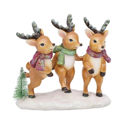 Transpac Resin Dancing Deer Set Of 3 Decorative Figurines For Christmas Multicolor Tabletop Decor And Holiday Gifts 3 Transpac Resin Dancing Deer Set Of 3 Decorative Figurines For Christmas Multicolor Tabletop Decor And Holiday Gifts
