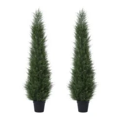 DR.Planzen Faux Cypress Topiary Trees For Outdoors, Fake Cypress Trees For Home Decor Office Living Room Porch Patio Perfect Housewarming Gift -Northlight Sale GUEST ab23adc9 dcb4 4d72 99ce ae32eee4722c
